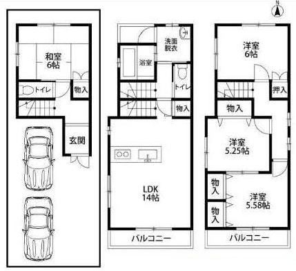 北巽駅 徒歩9分 構造:その他土地面積:74.07平米 ( 22.4坪 ) 建物面積:101.53平米 ( 30.71坪 )