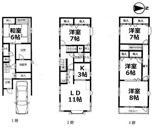 桃谷駅 徒歩10分 構造:鉄骨造土地面積:70.55平米 ( 21.34坪 ) 建物面積:153.66平米 ( 46.48坪 )