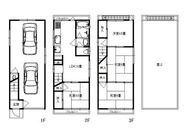 北巽駅 徒歩8分 構造:鉄骨造土地面積:44.08平米 ( 13.33坪 ) 建物面積:99.36平米 ( 30.05坪 )