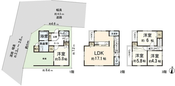 鶴橋駅 徒歩10分 構造:木造土地面積:55.26平米 ( 16.71坪 ) 建物面積:102.41平米 ( 30.97坪 )